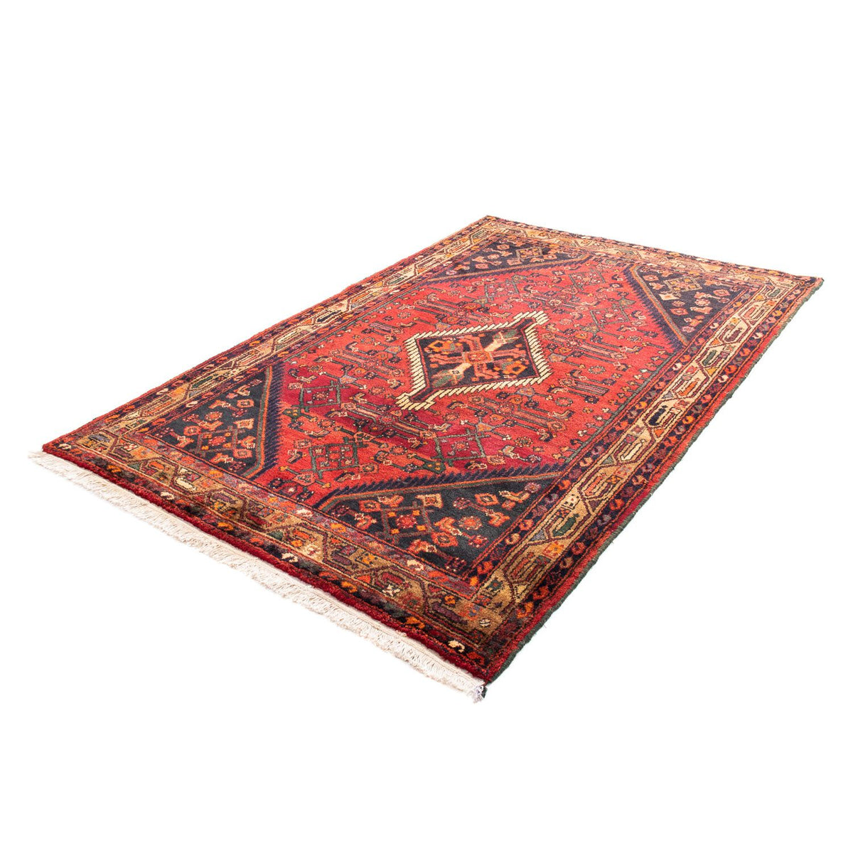 Tapis persan - Nomadic - 221 x 144 cm - rouge foncé