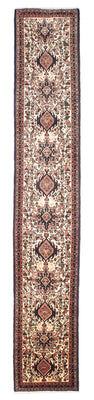 Tapis de couloir Tapis persan - Nomadic - 389 x 70 cm - beige