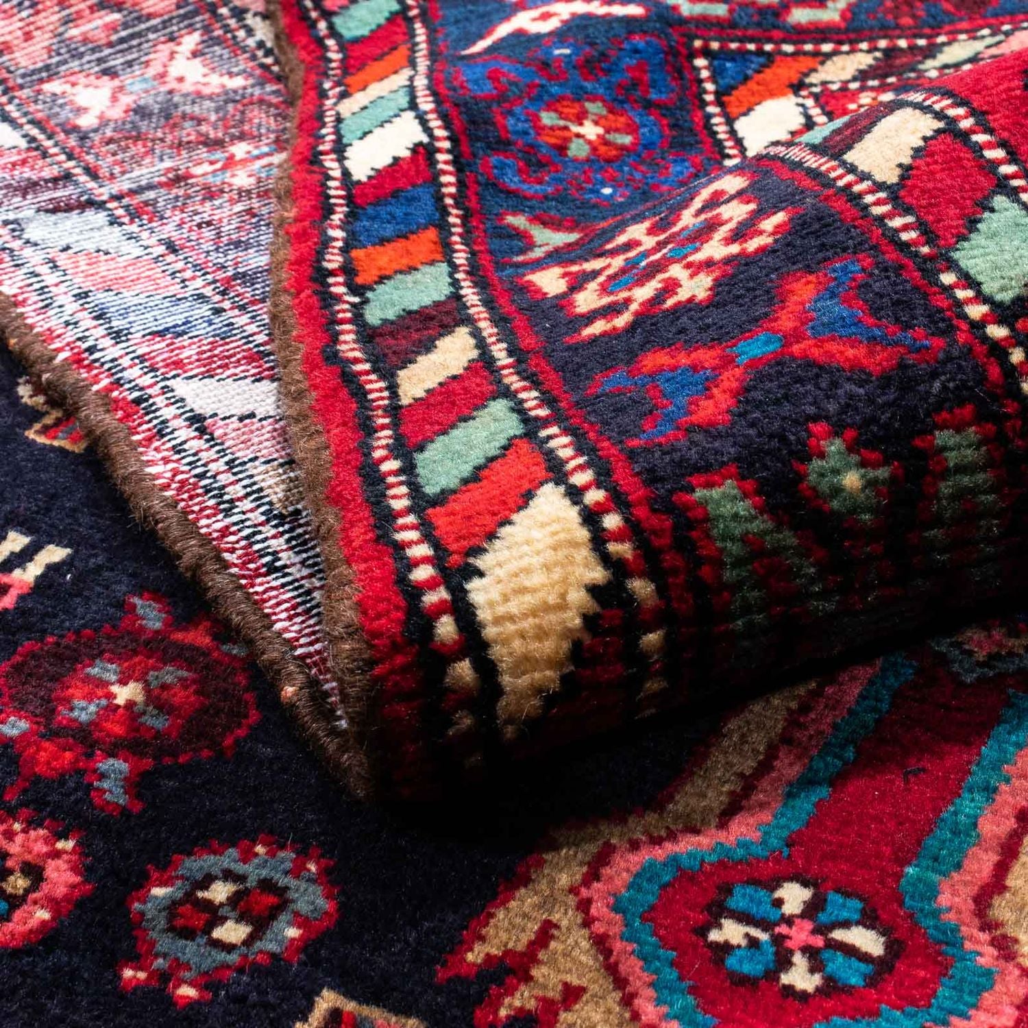 Tapis persan - Nomadic - 225 x 160 cm - bleu foncé