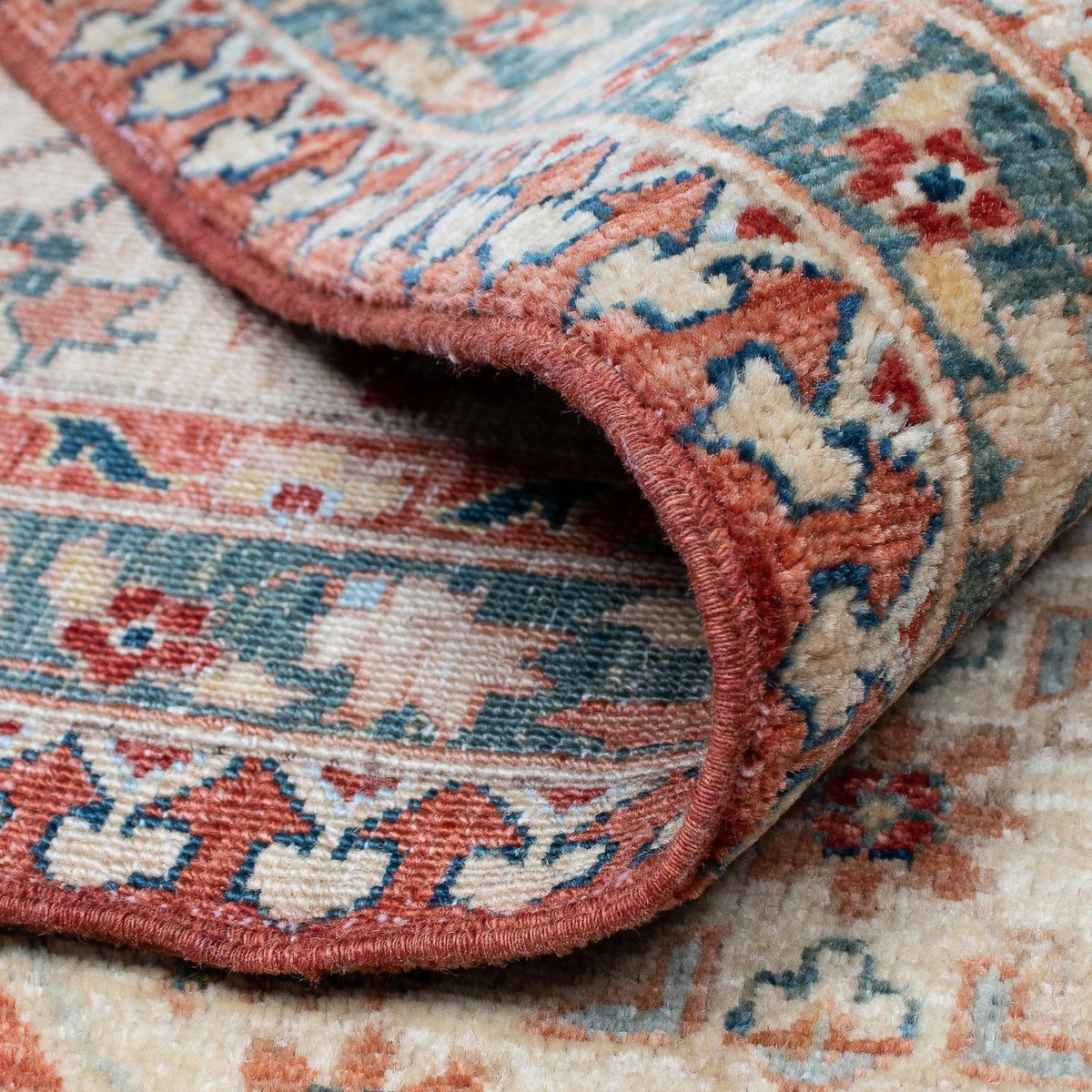 Tapis Kelim - Splash - 303 x 249 cm - rouille