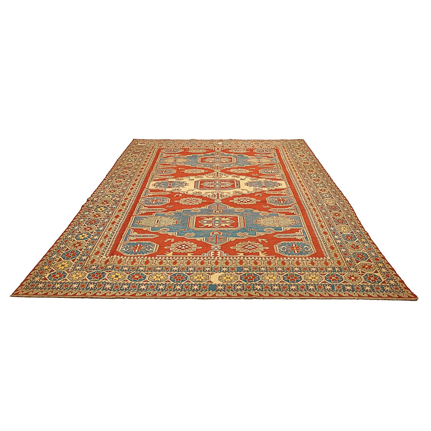 Tapis Kelim - Oriental - 265 x 200 cm - rouge foncé