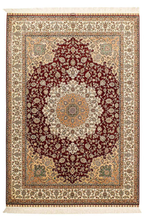 Tapis en soie - Ghom soie - Premium - 216 x 132 cm - bleu foncé