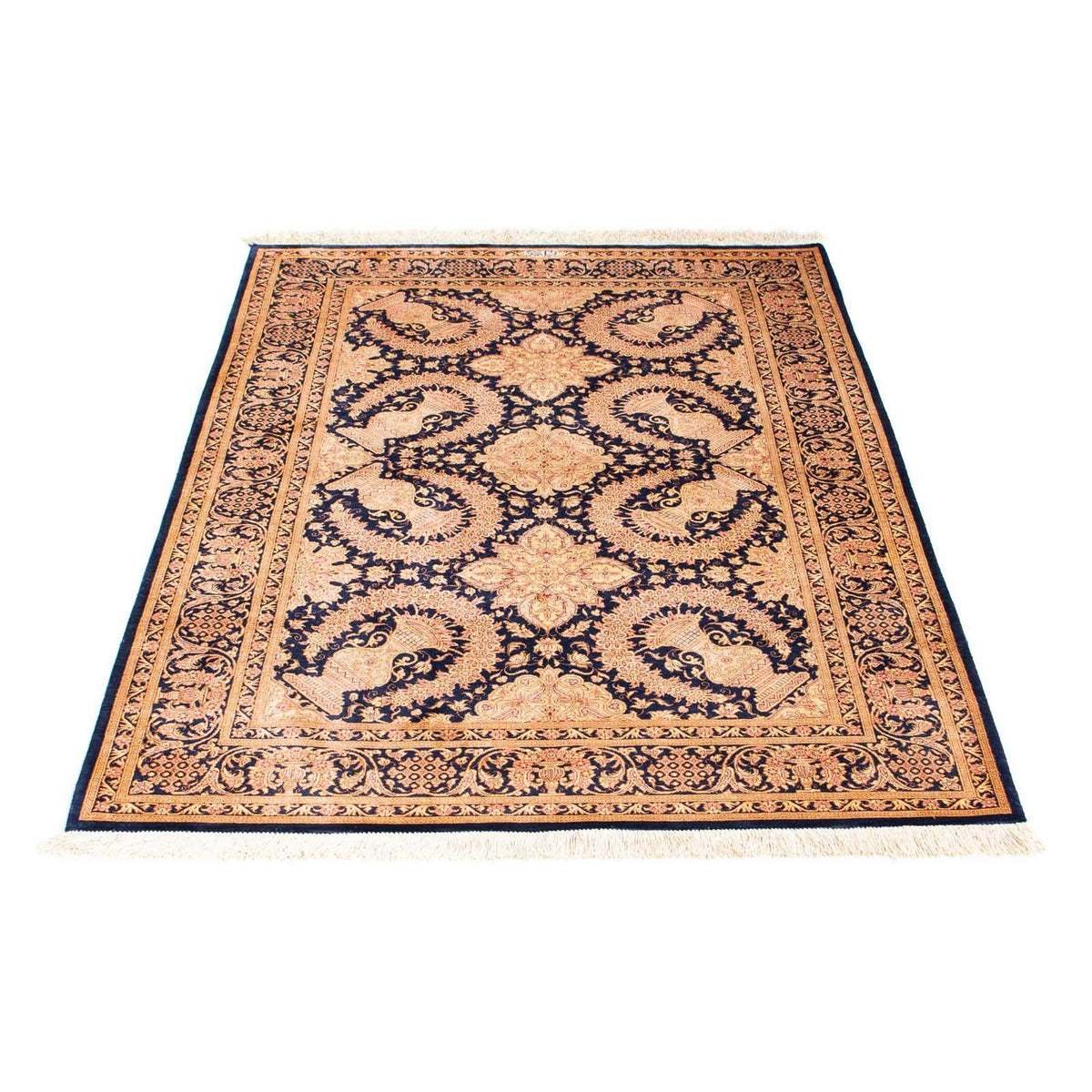 Tapis persan - Ghom - 149 x 102 cm - marron clair