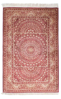 Tapis persan - Ghom - 151 x 100 cm - rouge foncé