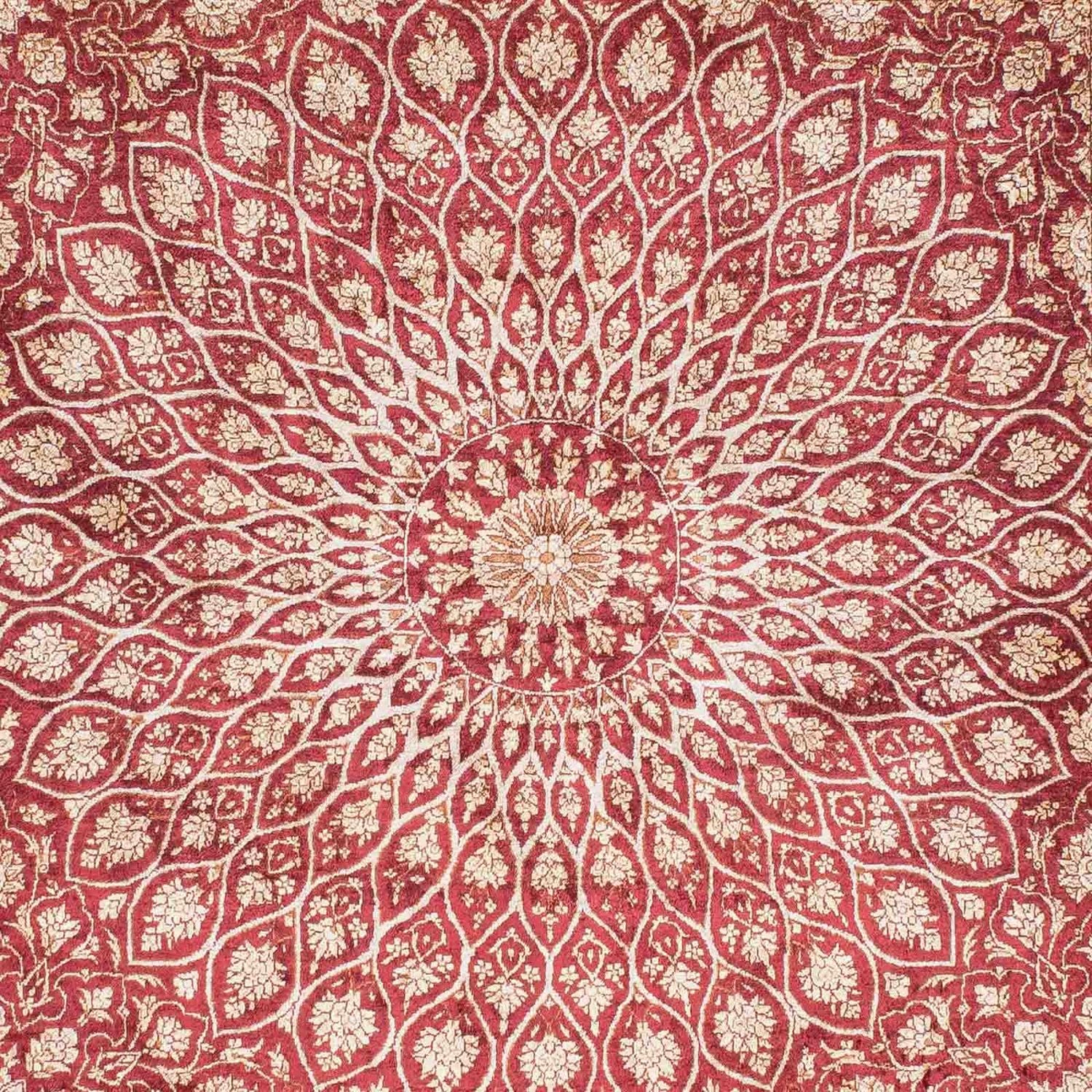 Tapis persan - Ghom - 151 x 100 cm - rouge foncé