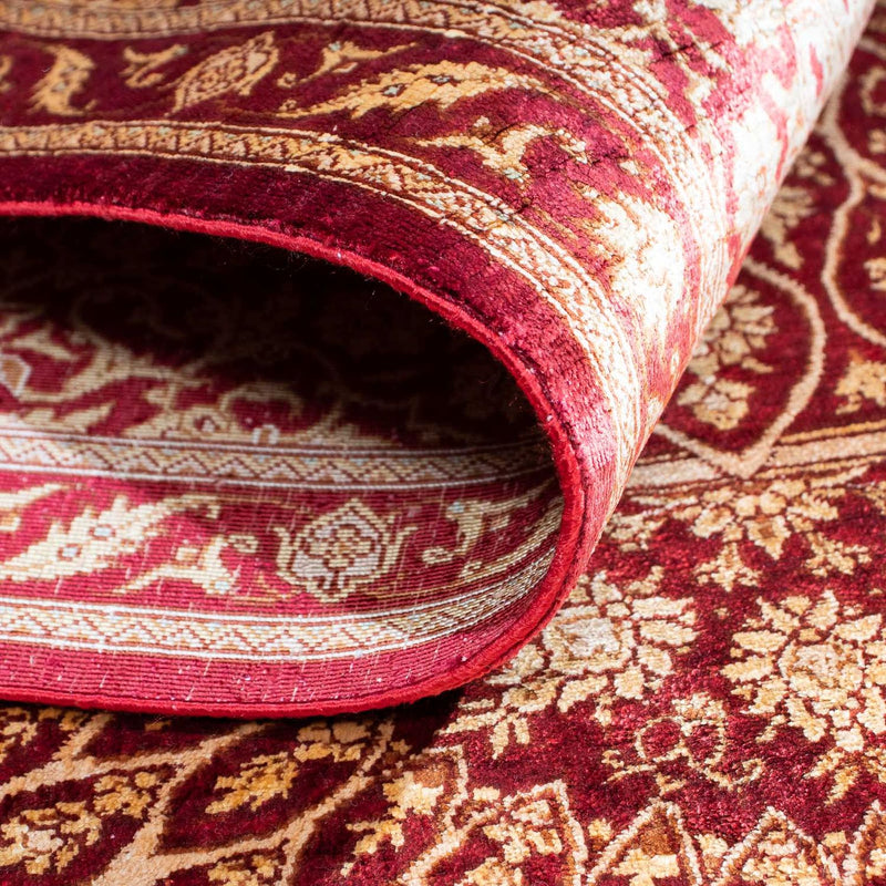Tapis persan - Ghom - 151 x 100 cm - rouge foncé