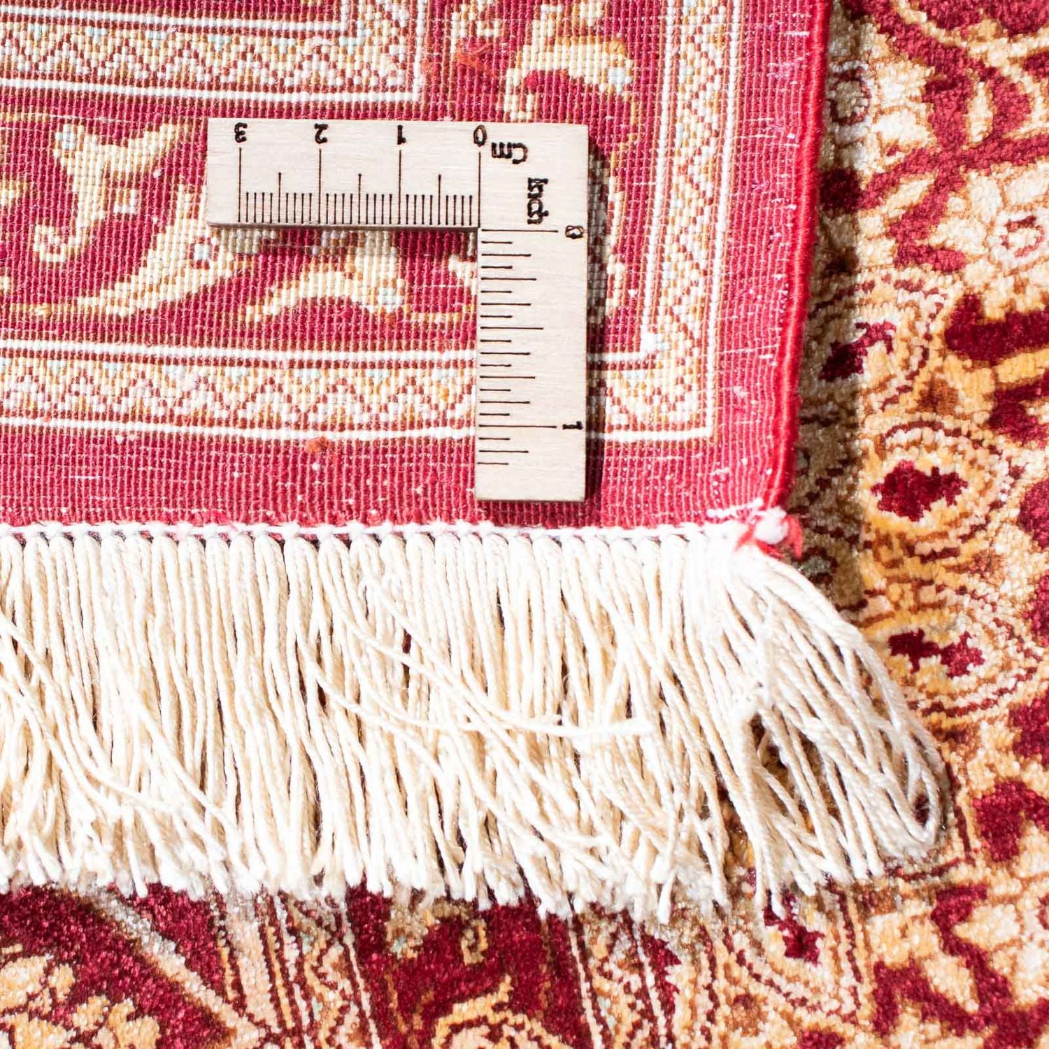 Tapis persan - Ghom - 151 x 100 cm - rouge foncé