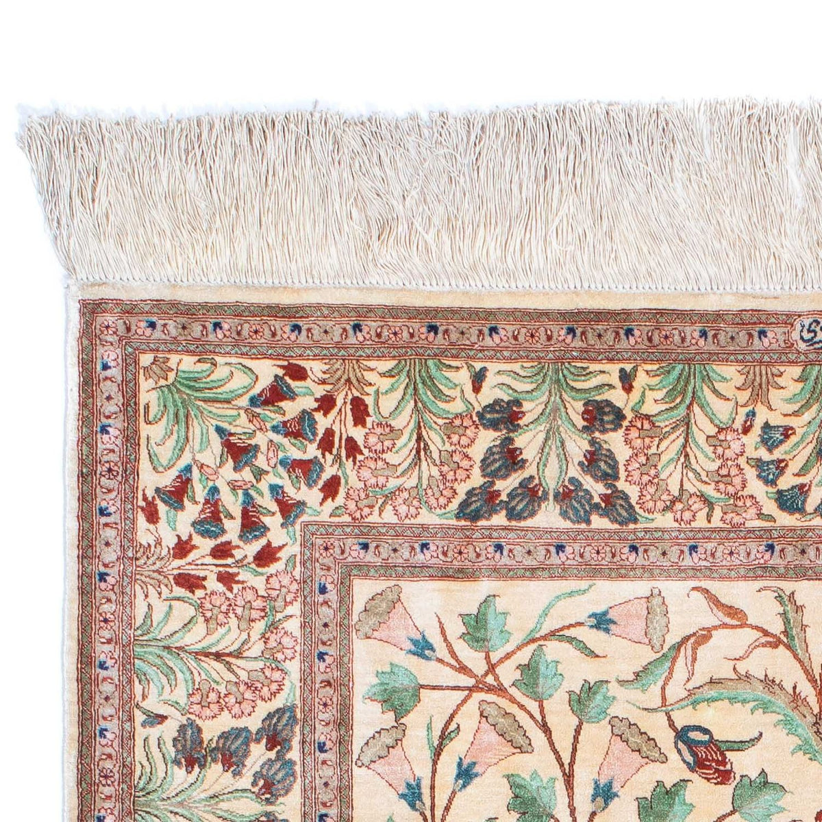 Tapis persan - Ghom - 156 x 102 cm - beige