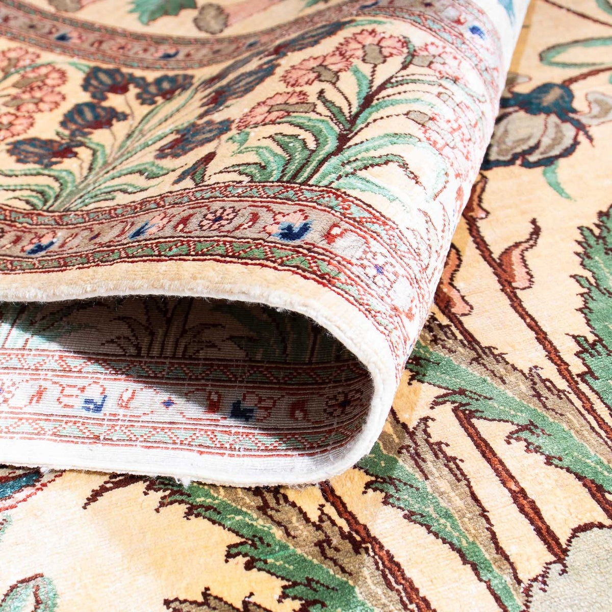 Tapis persan - Ghom - 156 x 102 cm - beige