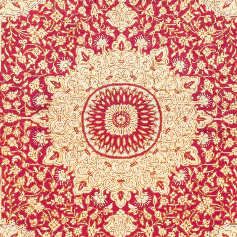 Tapis persan - Ghom - 150 x 98 cm - rouge foncé
