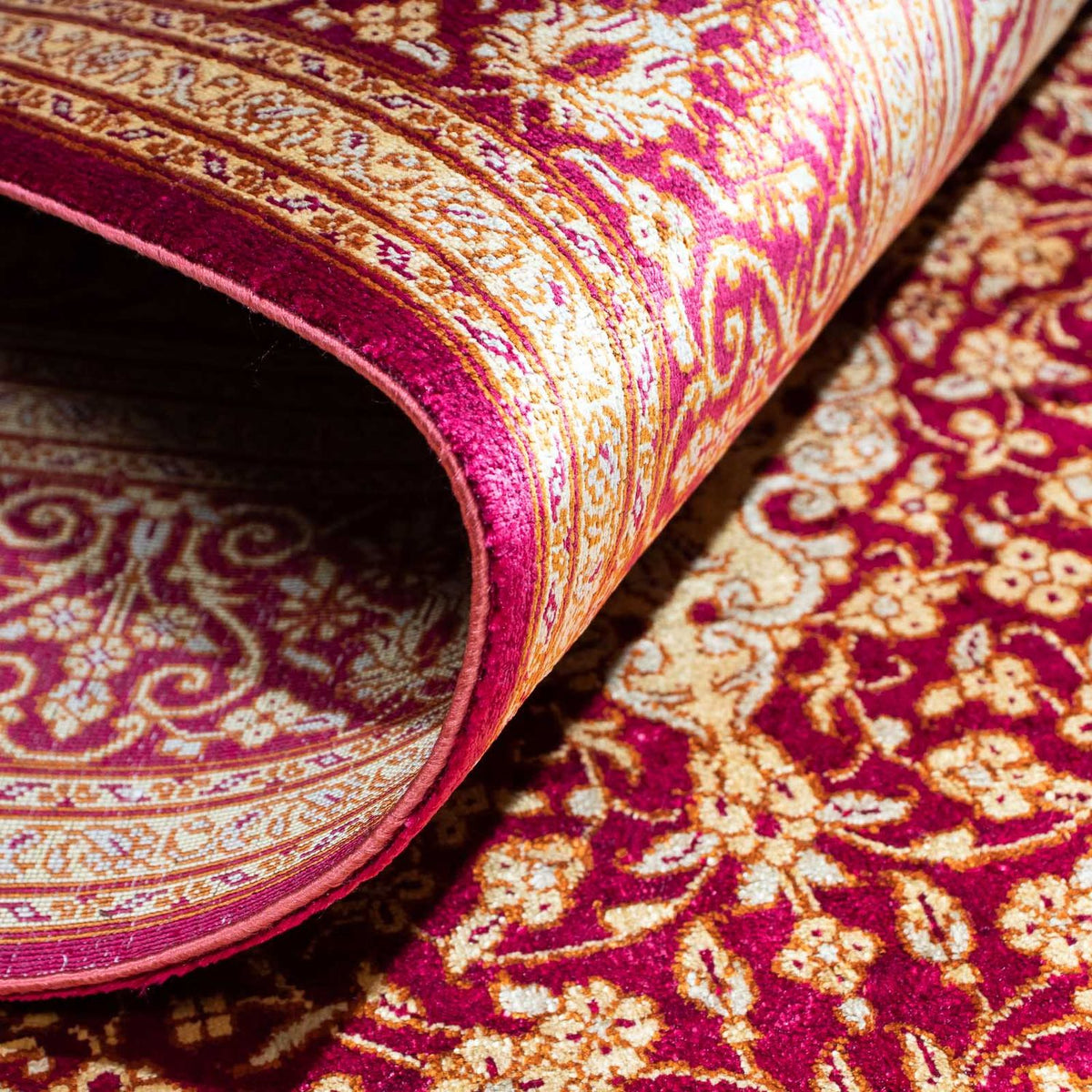 Tapis persan - Ghom - 150 x 98 cm - rouge foncé