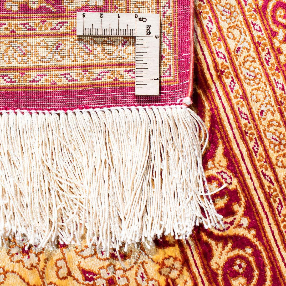 Tapis persan - Ghom - 150 x 98 cm - rouge foncé