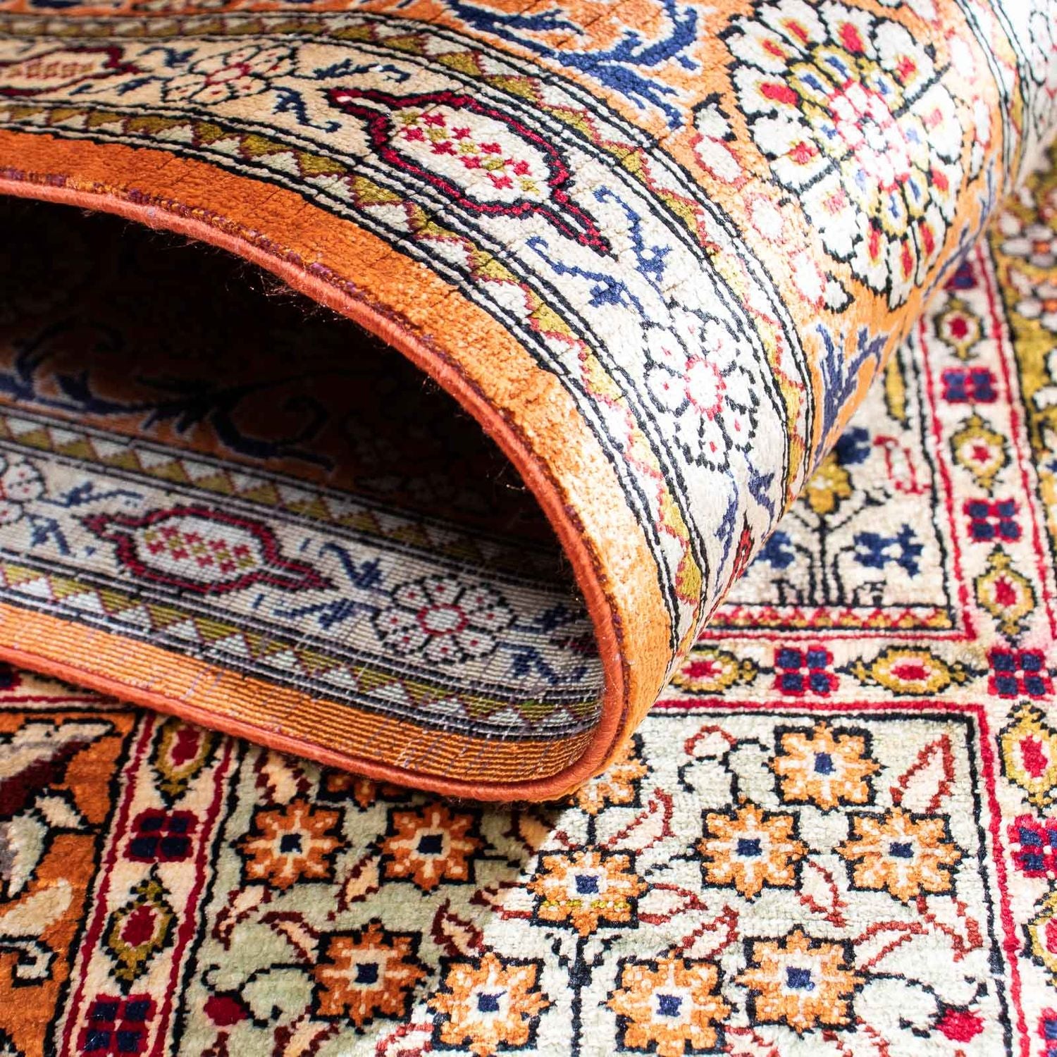 Tapis persan - Ghom - 150 x 97 cm - multicolore