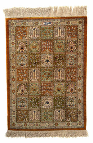 Tapis persan - Ghom - 76 x 55 cm - multicolore
