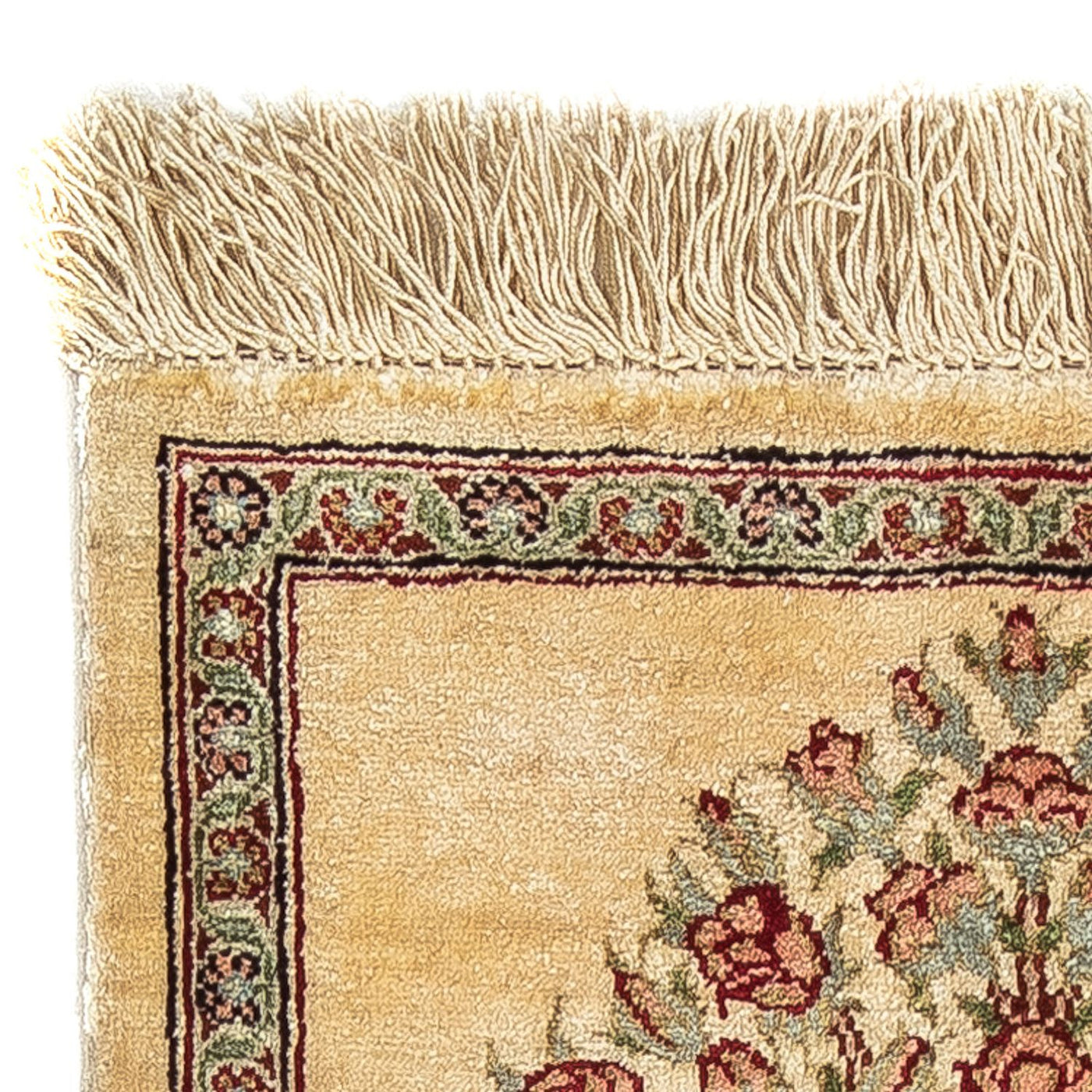 Tapis de Qom en soie Tapis 41x31cm - Tapis persan
