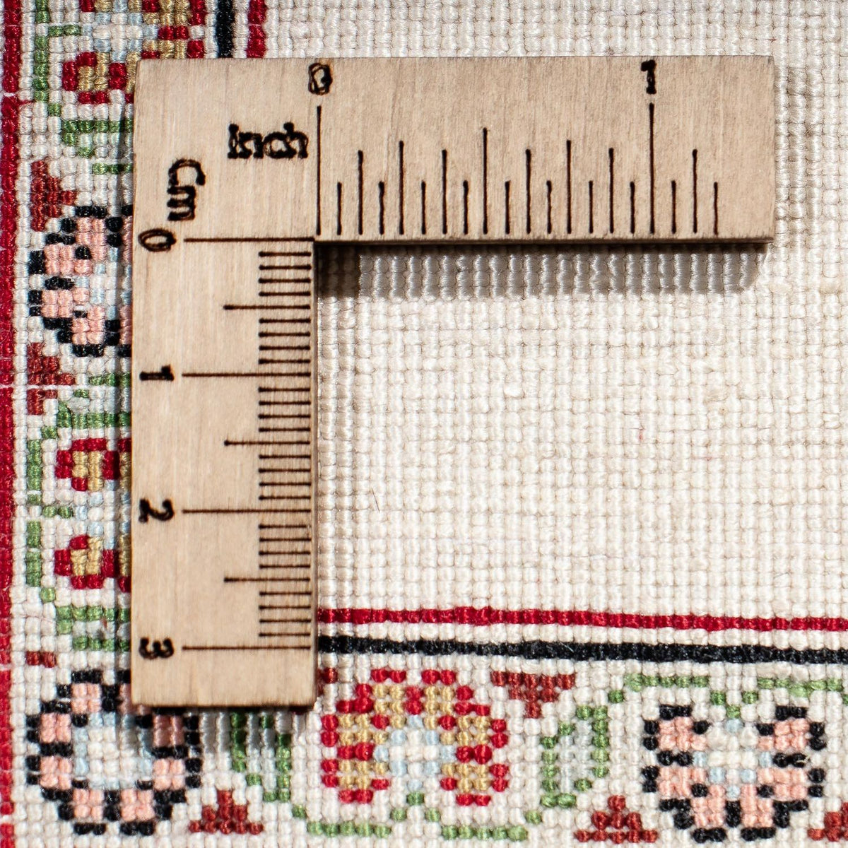 Tapis en soie - Ghom soie - Premium - 41 x 31 cm - beige