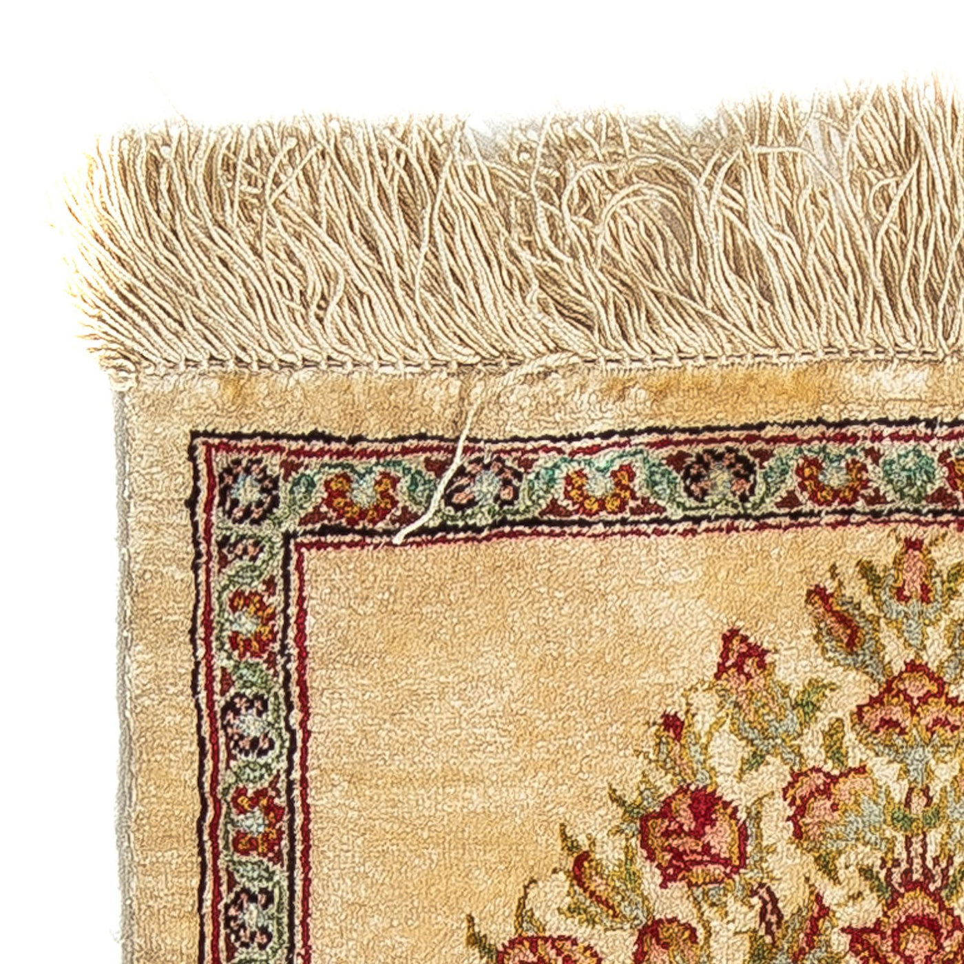 Tapis de Qom en soie Tapis 42x31cm - Tapis persan