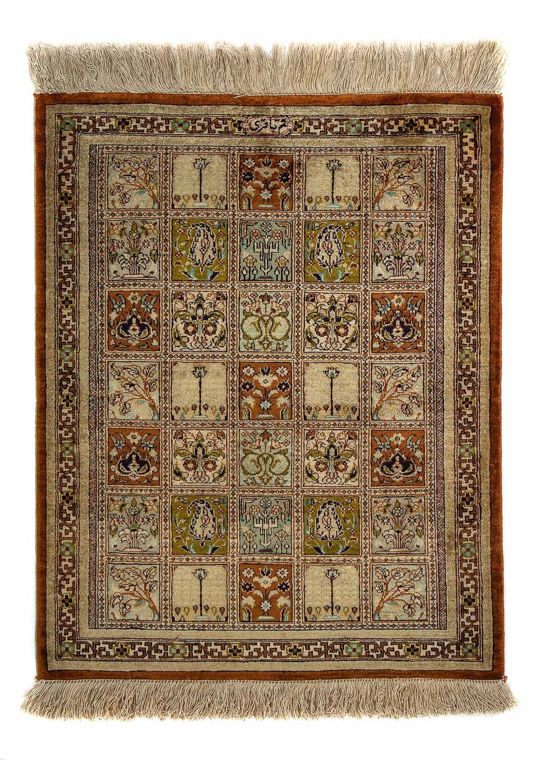 Tapis persan - Ghom - 65 x 53 cm - multicolore