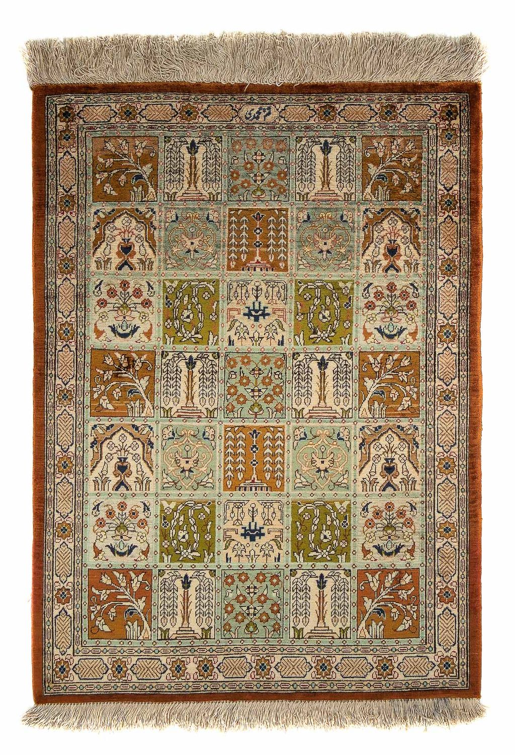 Tapis persan - Ghom - 75 x 55 cm - multicolore