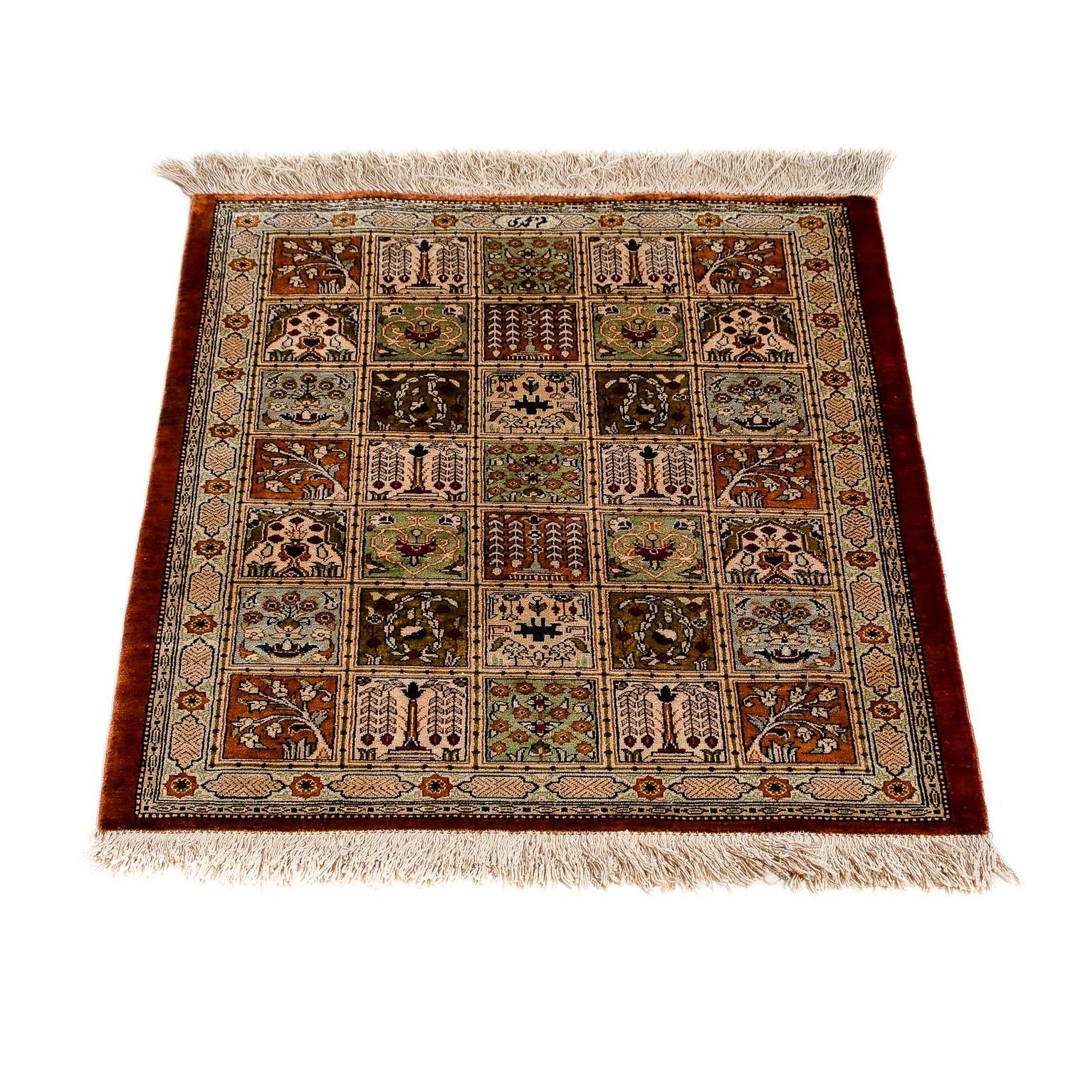 Tapis persan - Ghom - 72 x 56 cm - multicolore