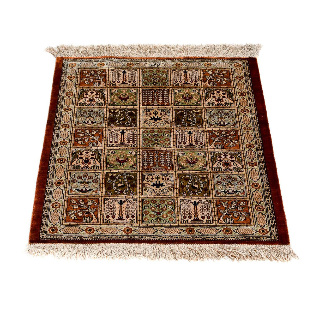 Tapis persan - Ghom - 72 x 56 cm - multicolore
