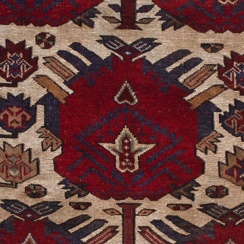 Tapis Belutsch carré  - 137 x 130 cm - marron clair