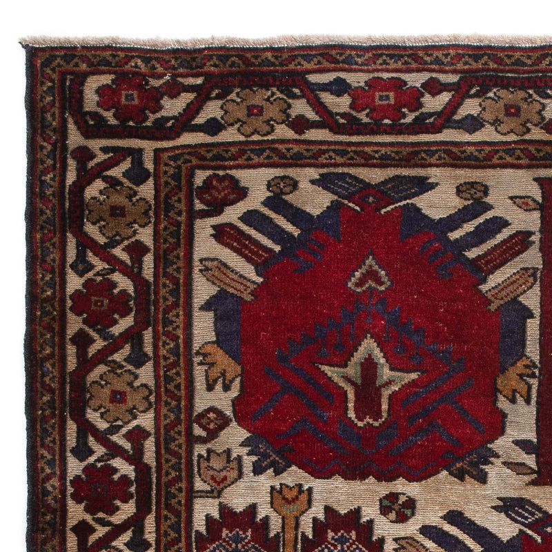 Tapis Belutsch carré  - 137 x 130 cm - marron clair