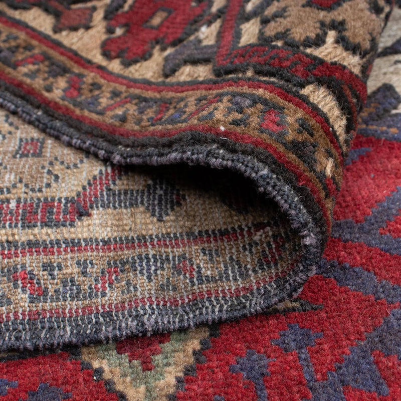 Tapis Belutsch carré  - 137 x 130 cm - marron clair