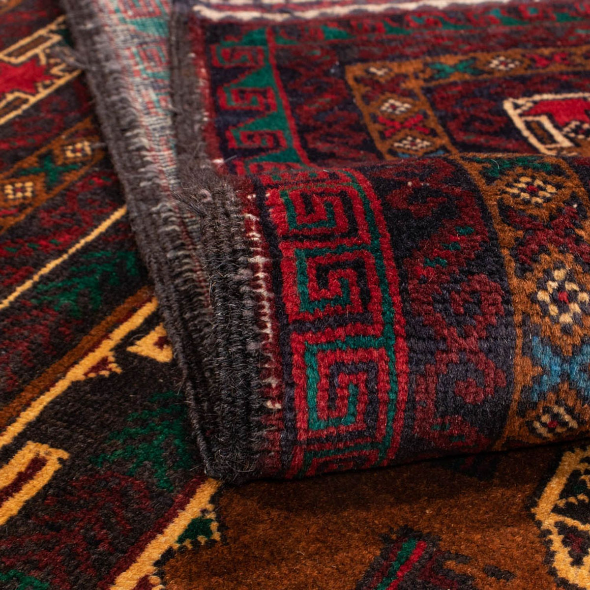 Tapis de couloir Tapis Belutsch - 209 x 111 cm - rouge foncé