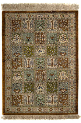 Tapis persan - Ghom - 77 x 58 cm - multicolore