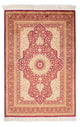 Tapis persan - Ghom - 143 x 95 cm - rouge foncé