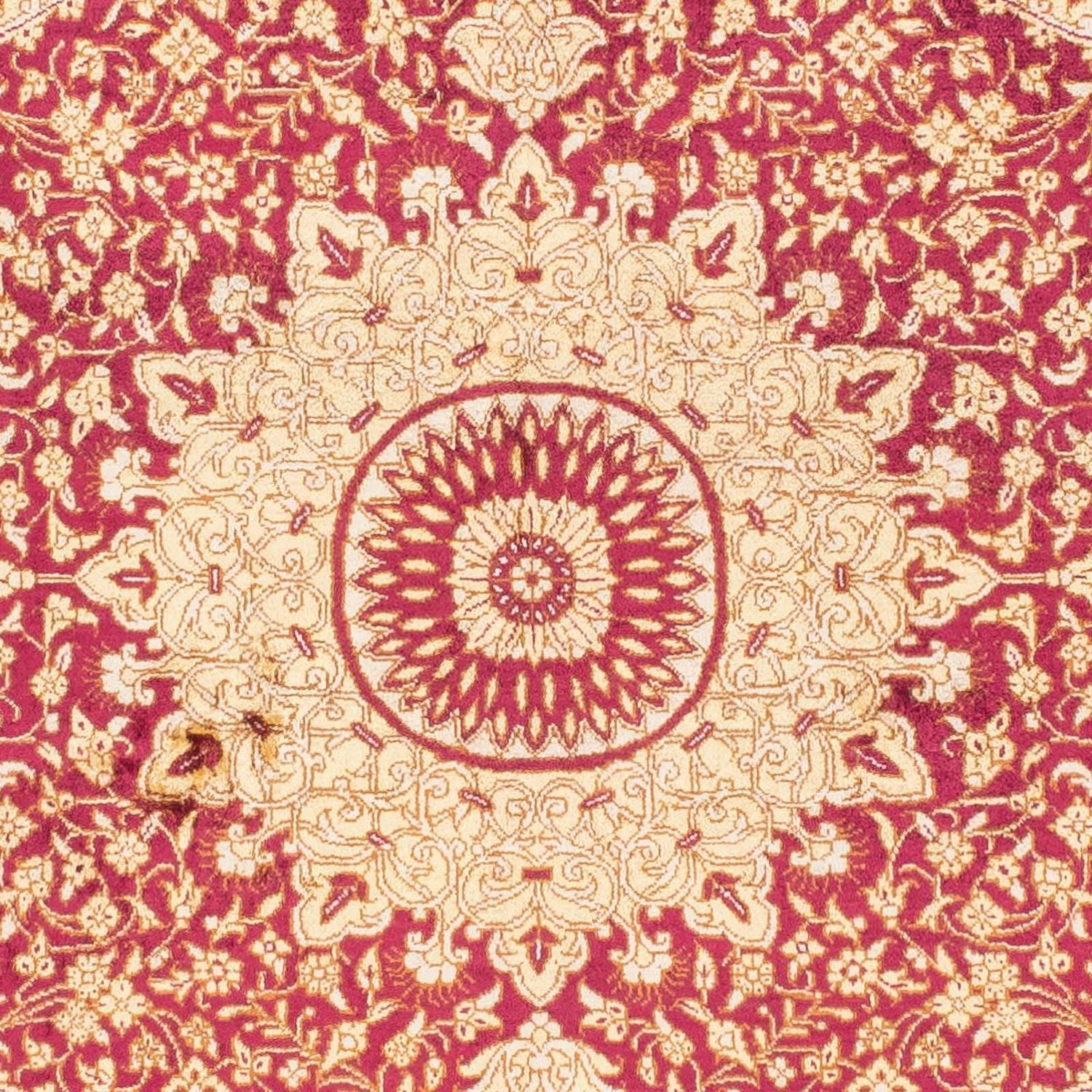 Tapis persan - Ghom - 143 x 95 cm - rouge foncé