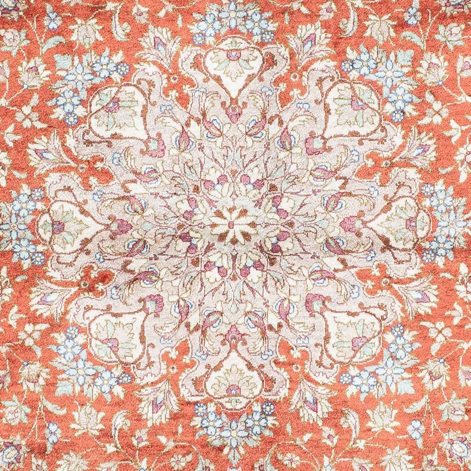 Tapis persan - Ghom - 149 x 100 cm - rouille