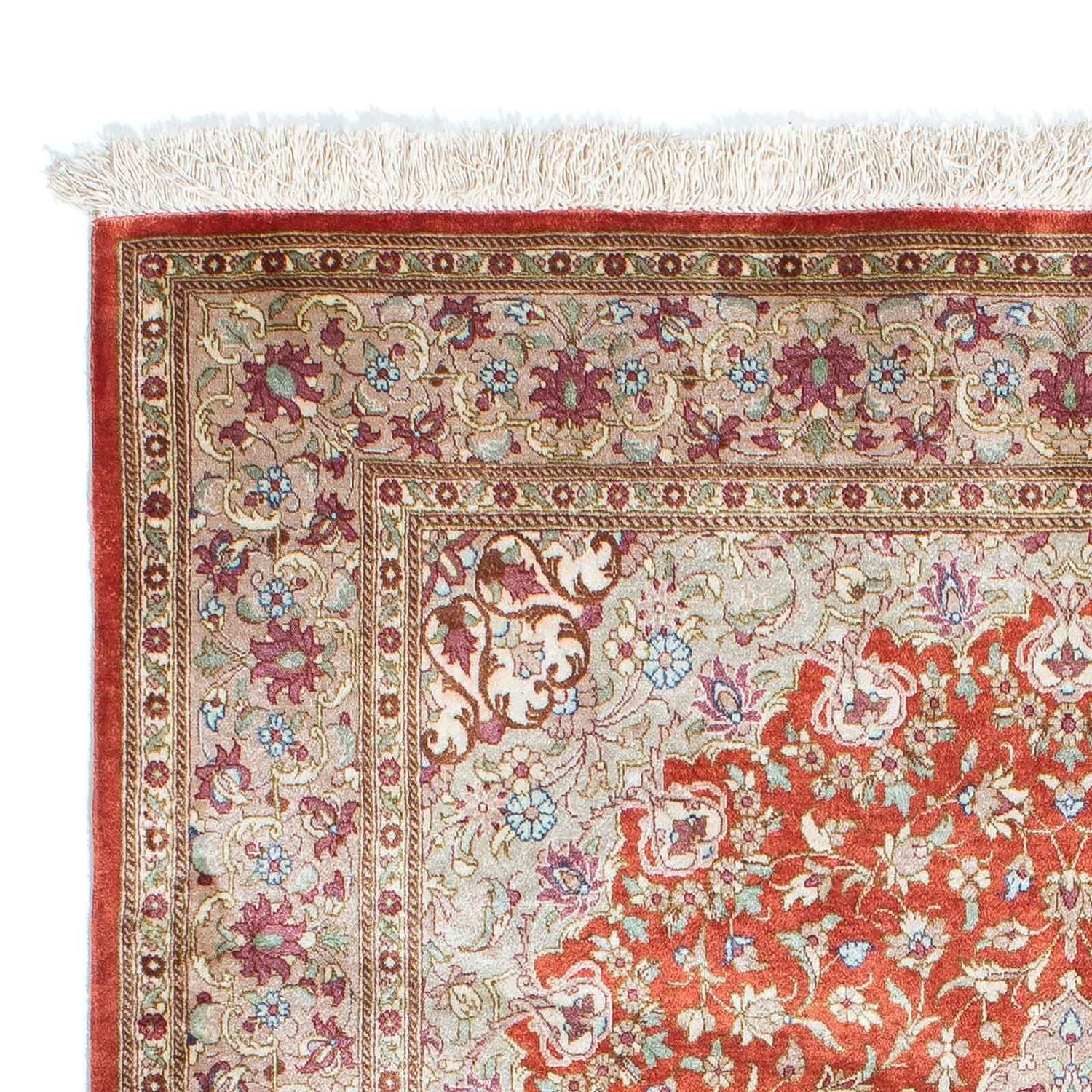 Tapis persan - Ghom - 149 x 100 cm - rouille