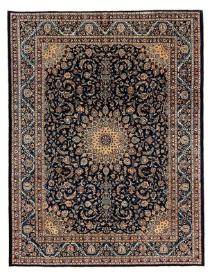 Tapis persan - Classique - 390 x 302 cm - bleu foncé