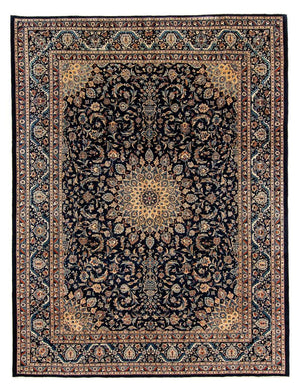 Tapis persan - Classique - 390 x 302 cm - bleu foncé