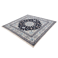 Tapis persan - Nain carré  - 194 x 192 cm - bleu foncé