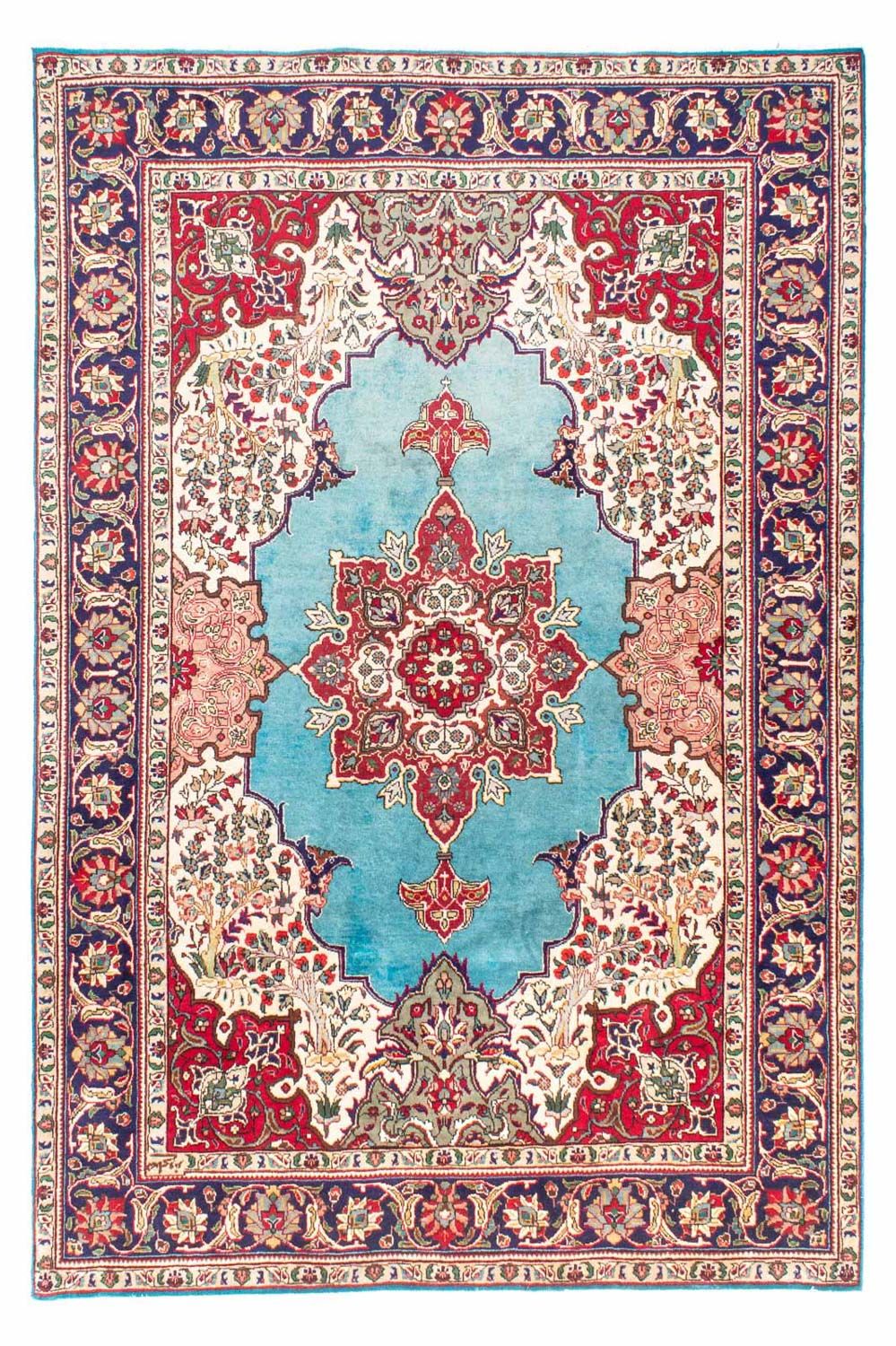 Tapis persan - Tabriz - 300 x 203 cm - turquoise