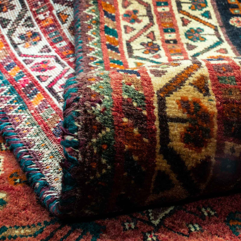 Tapis persan - Nomadic - 225 x 173 cm - rouge foncé