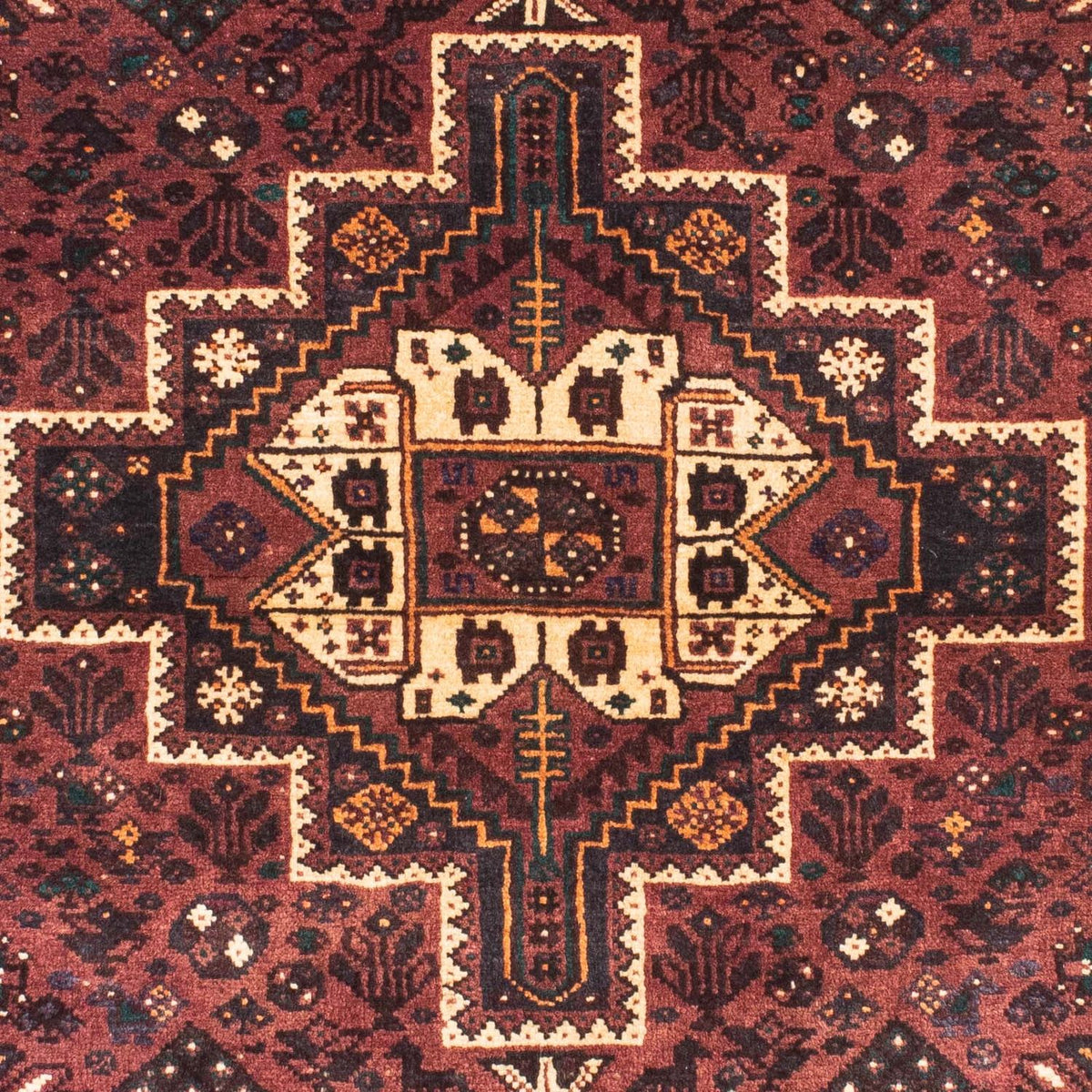 Tapis persan - Nomadic - 147 x 107 cm - marron foncé