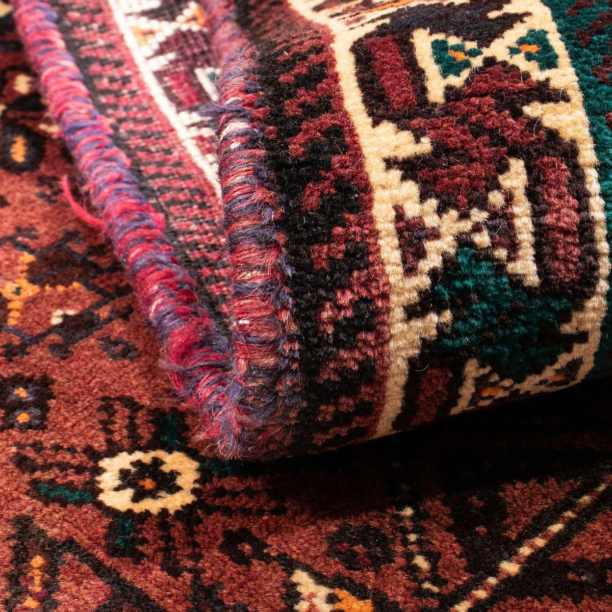 Tapis persan - Nomadic - 147 x 107 cm - marron foncé