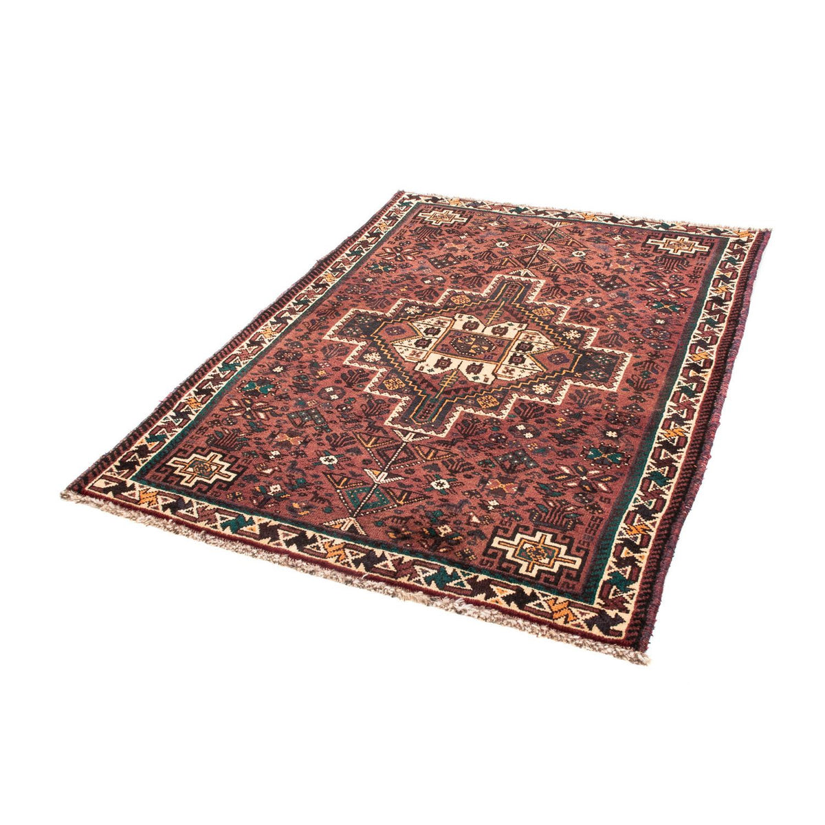 Tapis persan - Nomadic - 147 x 107 cm - marron foncé