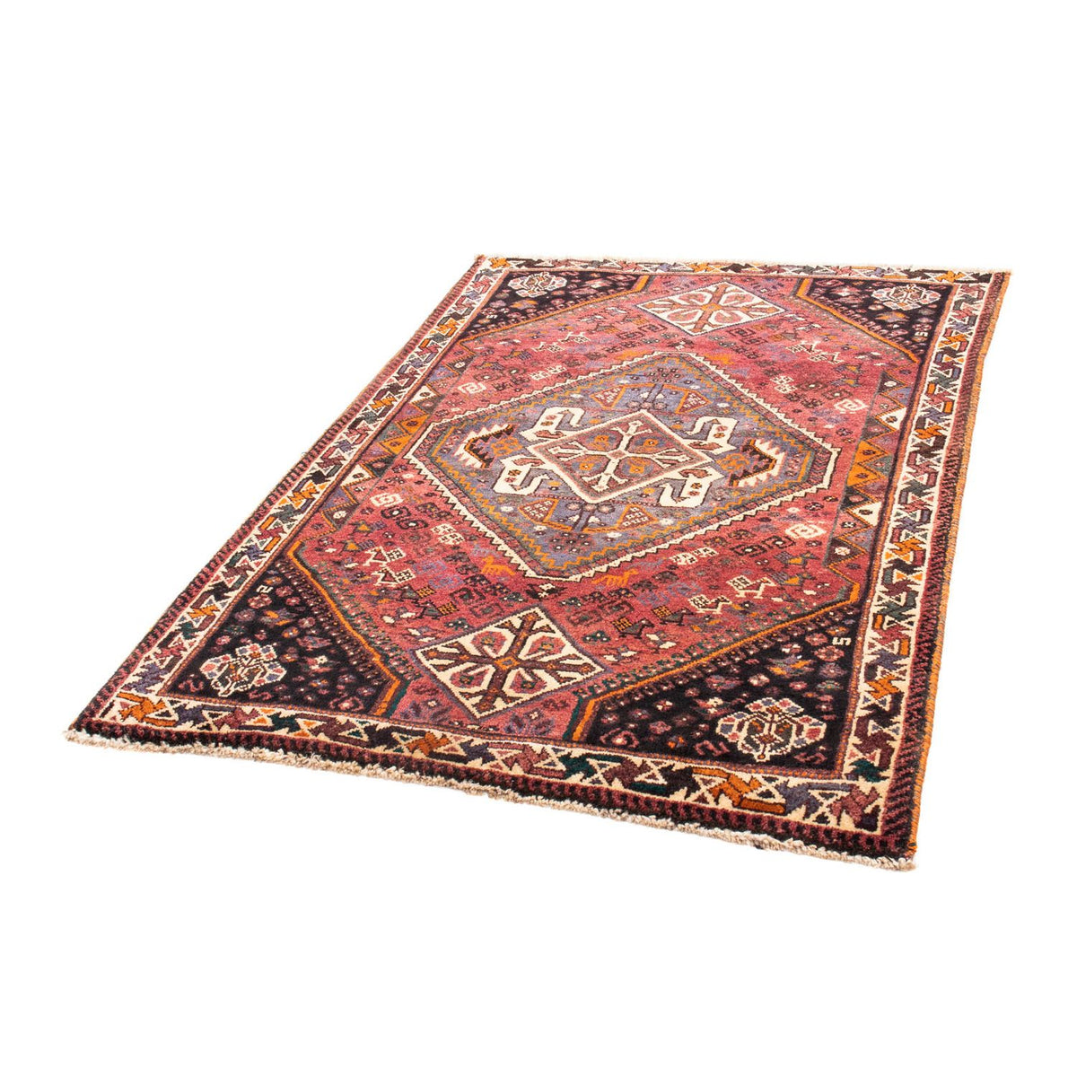 Tapis persan - Nomadic - 160 x 110 cm - rouge foncé