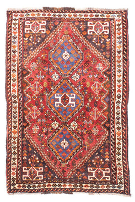 Tapis persan - Nomadic - 124 x 80 cm - rouge foncé