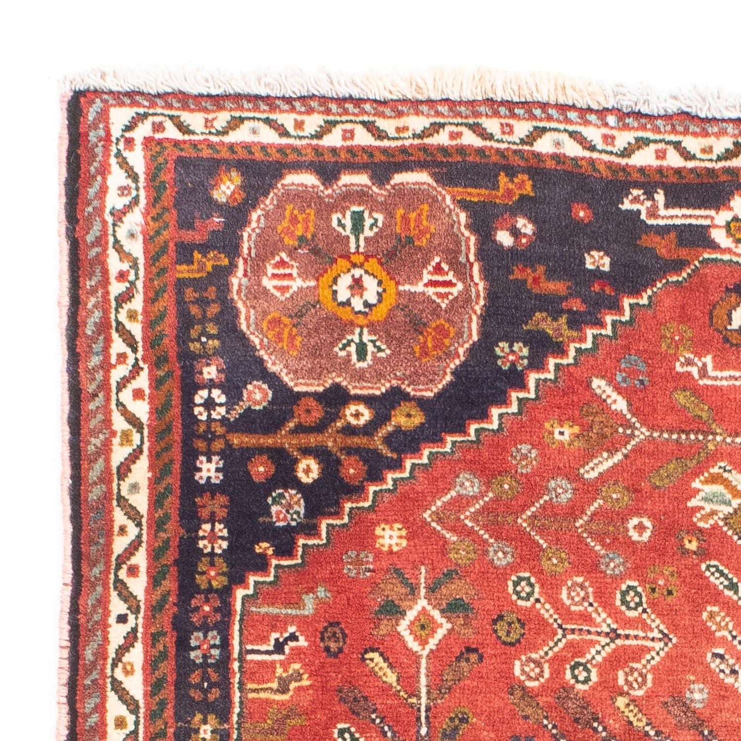 Tapis persan - Nomadic - 136 x 92 cm - rouge foncé