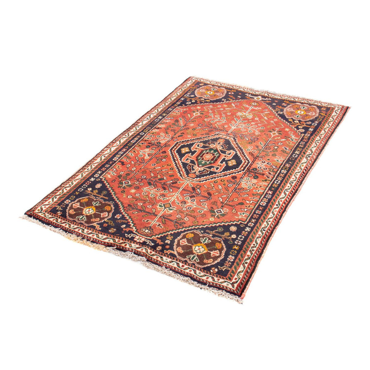 Tapis persan - Nomadic - 136 x 92 cm - rouge foncé