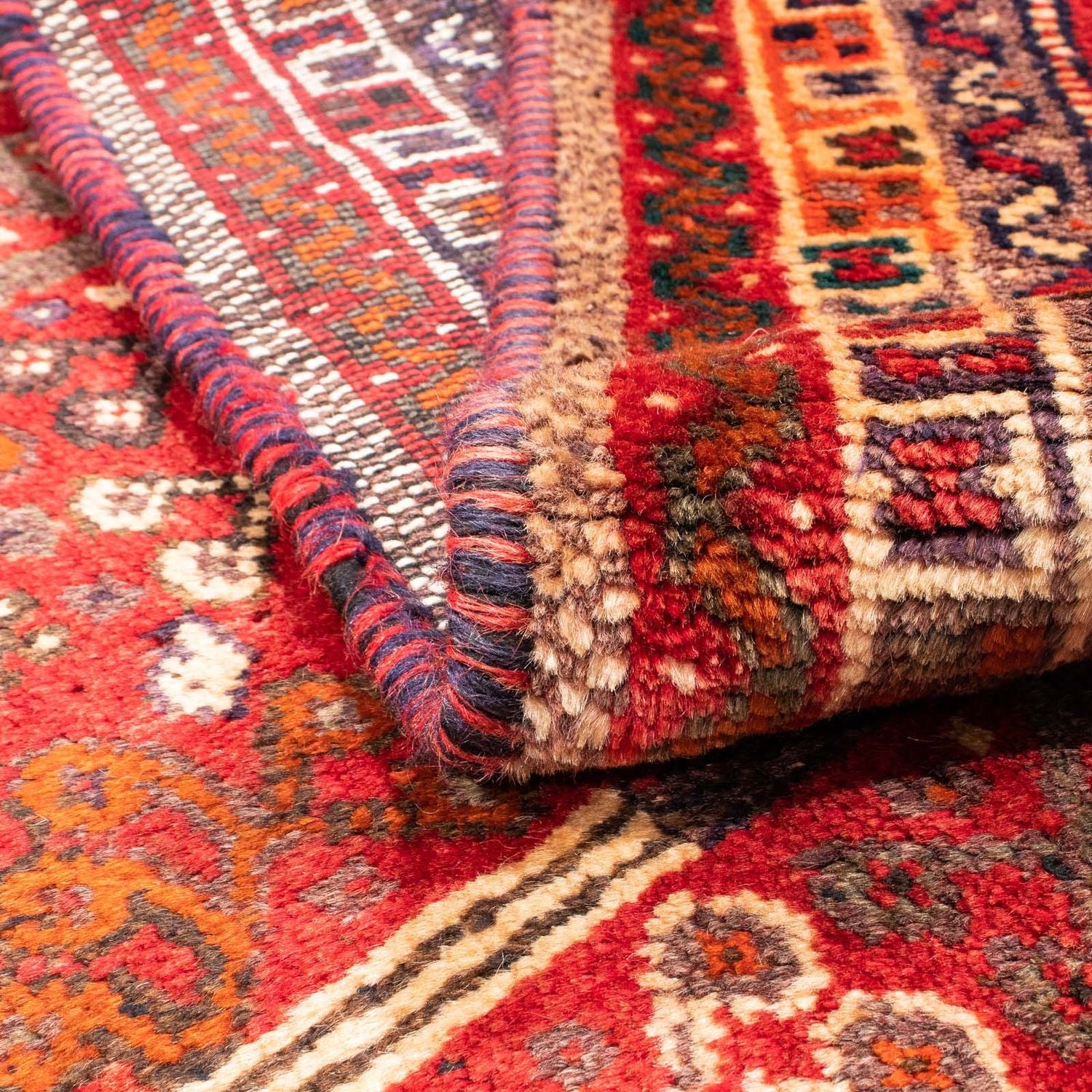 Tapis persan - Nomadic - 162 x 110 cm - rouge