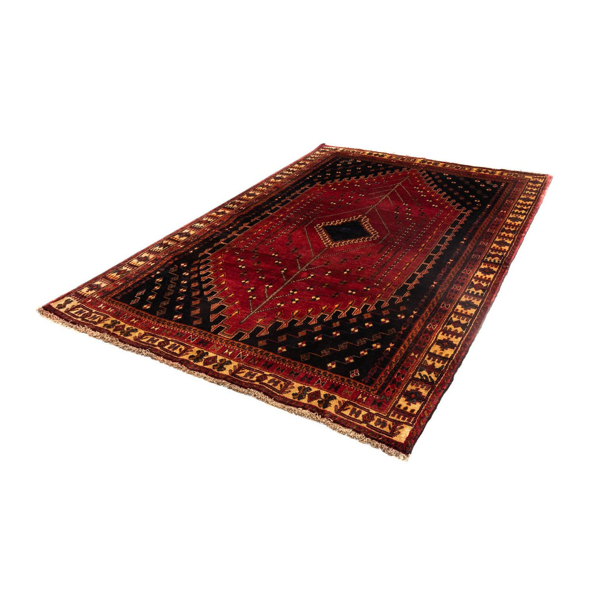 Tapis persan - Nomadic - 257 x 157 cm - rouge foncé