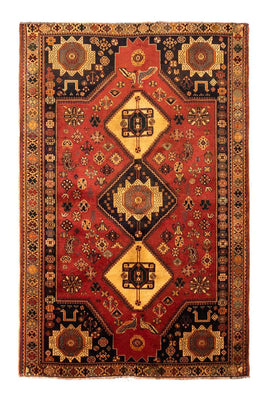 Tapis persan - Nomadic - 254 x 163 cm - rouge clair