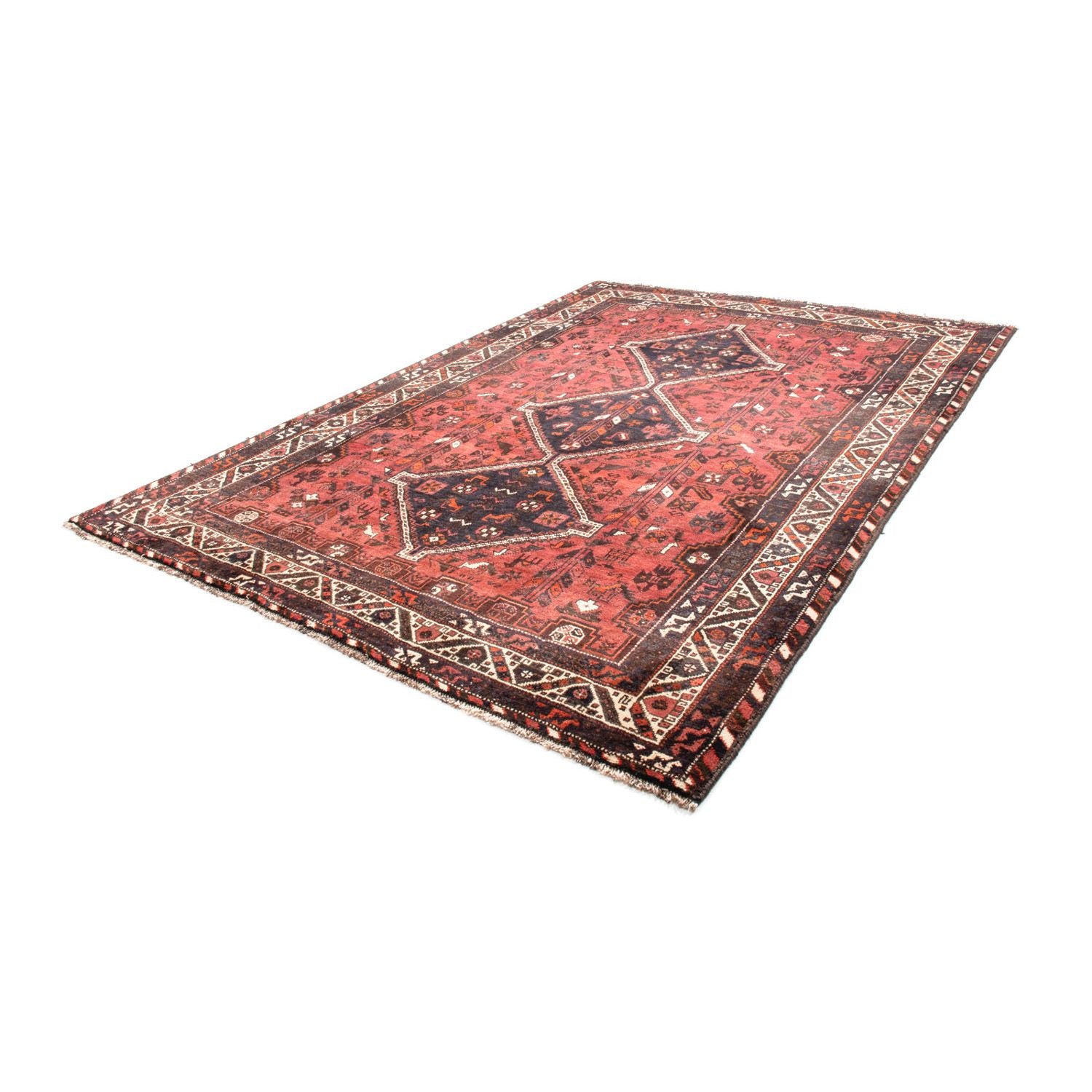Tapis persan - Nomadic - 307 x 210 cm - rouge foncé
